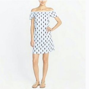 JCREW Ikat Print Off the Shoulder Dress